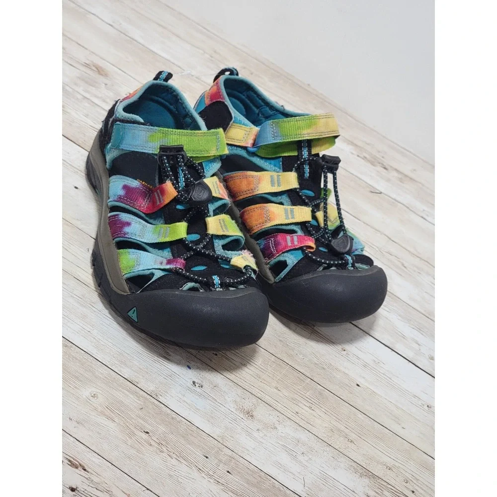 Keen Newport H2 Black Rainbow Tie Dye 1018441 Sandals‎ Water Shoes US Size 4/5